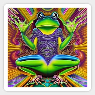 Frogger Spirit Animal (12) - Trippy Psychedelic Frog Sticker